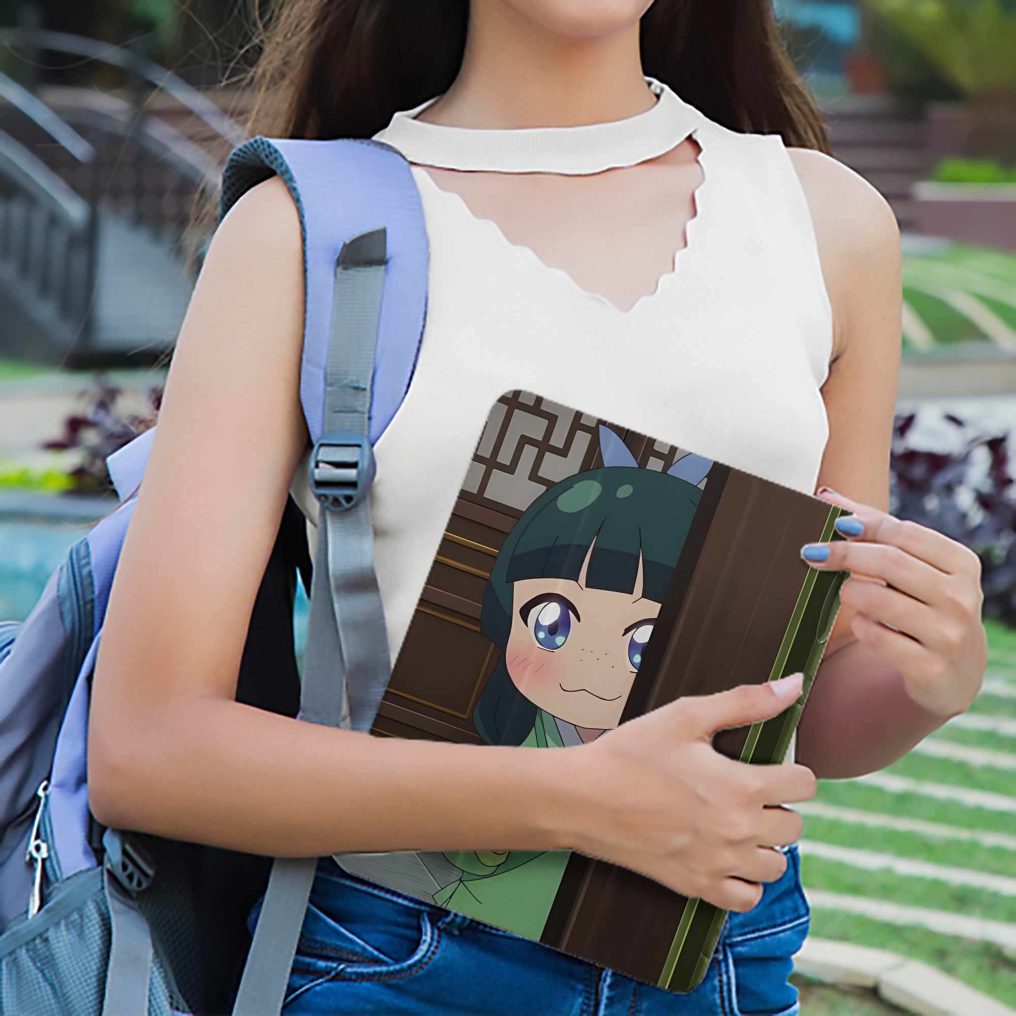 薬屋のひとりごと The Apothecary Diaries IPad ケース ペン収納付き 三つ折りスタンド PUレザー×シリコン 対応機種9.5/10.5/10.9インチ