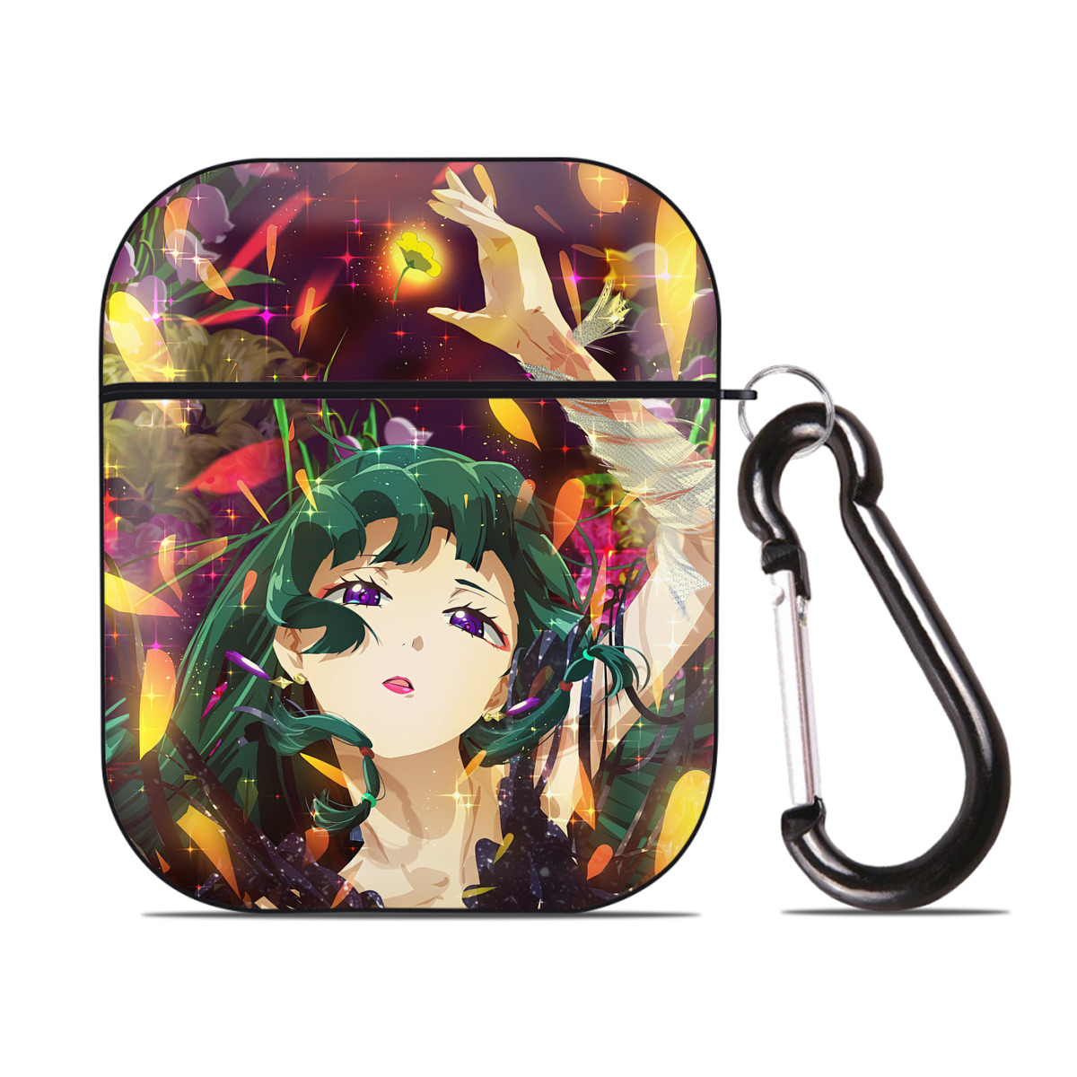（画像用） 薬屋のひとりごと The Apothecary Diaries AirPods 第2世代保護ケース ハードシェル ブラック 耐衝撃・防指紋・カラビナ付き