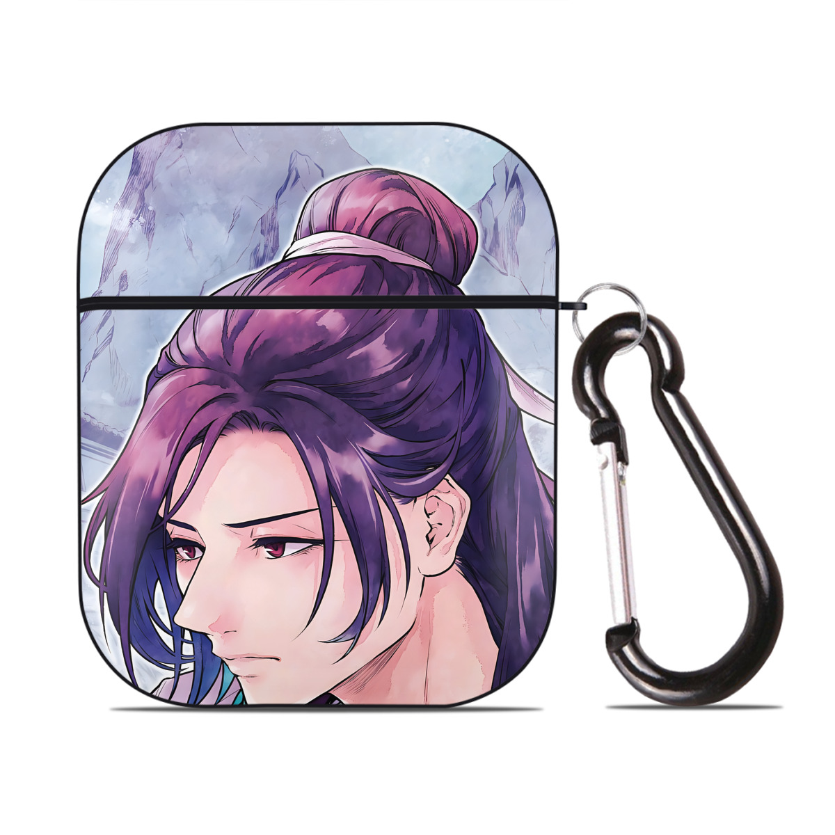 （画像用） 薬屋のひとりごと The Apothecary Diaries AirPods 第2世代保護ケース ハードシェル ブラック 耐衝撃・防指紋・カラビナ付き