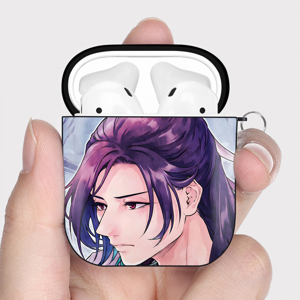 （画像用） 薬屋のひとりごと The Apothecary Diaries AirPods 第2世代保護ケース ハードシェル ブラック 耐衝撃・防指紋・カラビナ付き