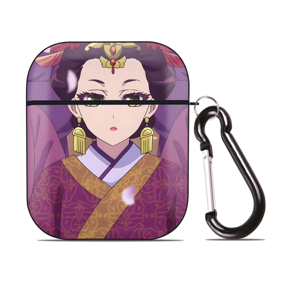 （画像用） 薬屋のひとりごと The Apothecary Diaries AirPods 第2世代保護ケース ハードシェル ブラック 耐衝撃・防指紋・カラビナ付き
