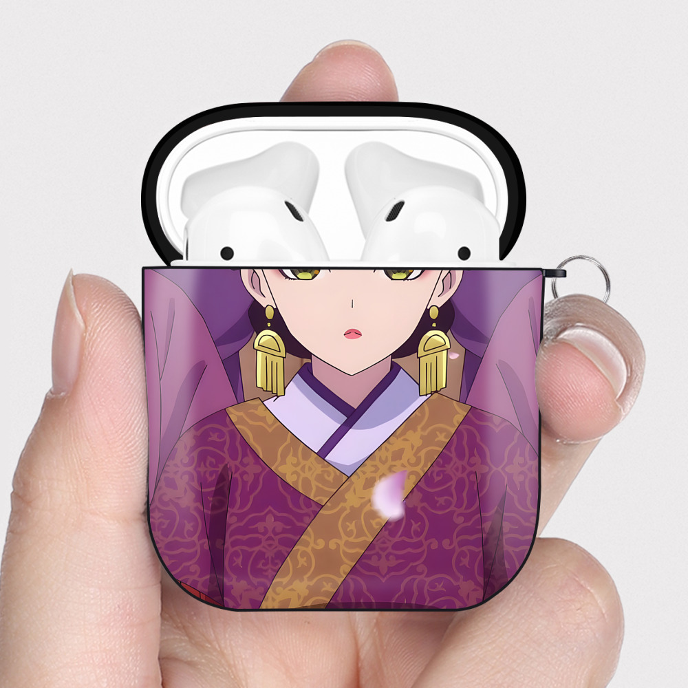 （画像用） 薬屋のひとりごと The Apothecary Diaries AirPods 第2世代保護ケース ハードシェル ブラック 耐衝撃・防指紋・カラビナ付き