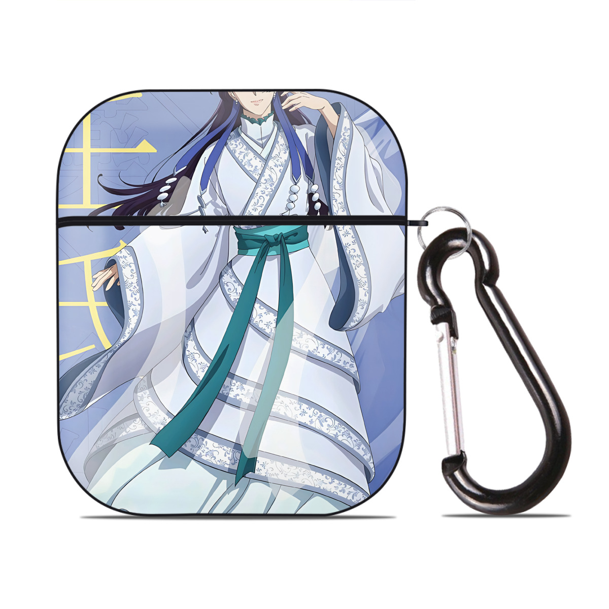 （画像用） 薬屋のひとりごと The Apothecary Diaries AirPods 第2世代保護ケース ハードシェル ブラック 耐衝撃・防指紋・カラビナ付き