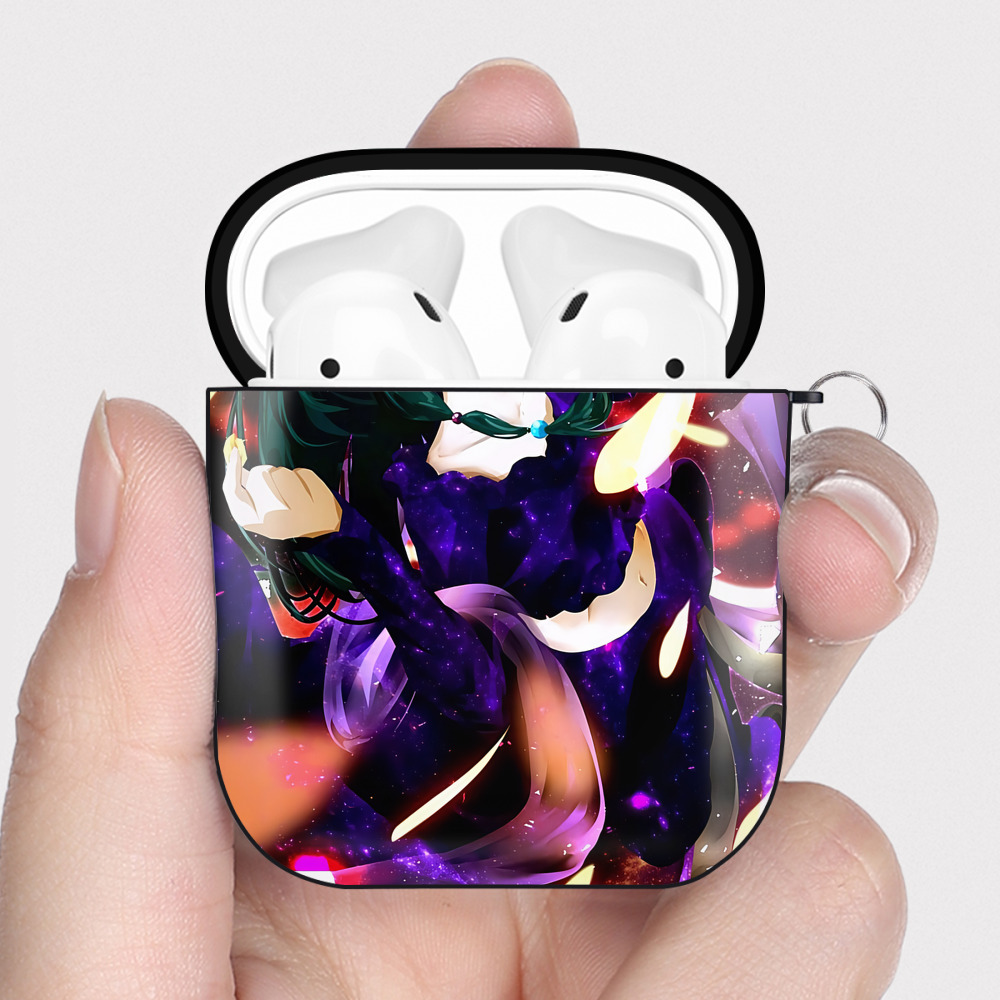 （画像用） 薬屋のひとりごと The Apothecary Diaries AirPods 第2世代保護ケース ハードシェル ブラック 耐衝撃・防指紋・カラビナ付き
