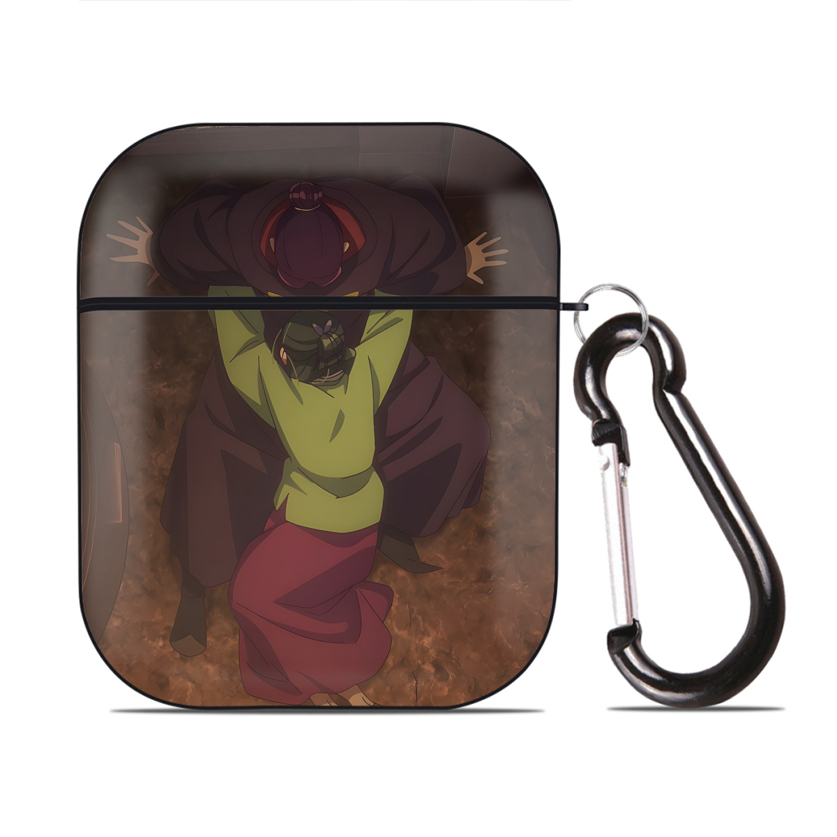 （画像用） 薬屋のひとりごと The Apothecary Diaries AirPods 第2世代保護ケース ハードシェル ブラック 耐衝撃・防指紋・カラビナ付き
