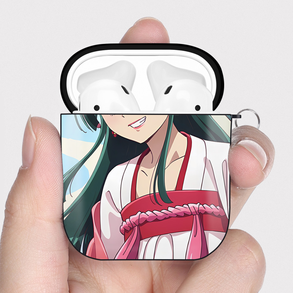 （画像用） 薬屋のひとりごと The Apothecary Diaries AirPods 第2世代保護ケース ハードシェル ブラック 耐衝撃・防指紋・カラビナ付き