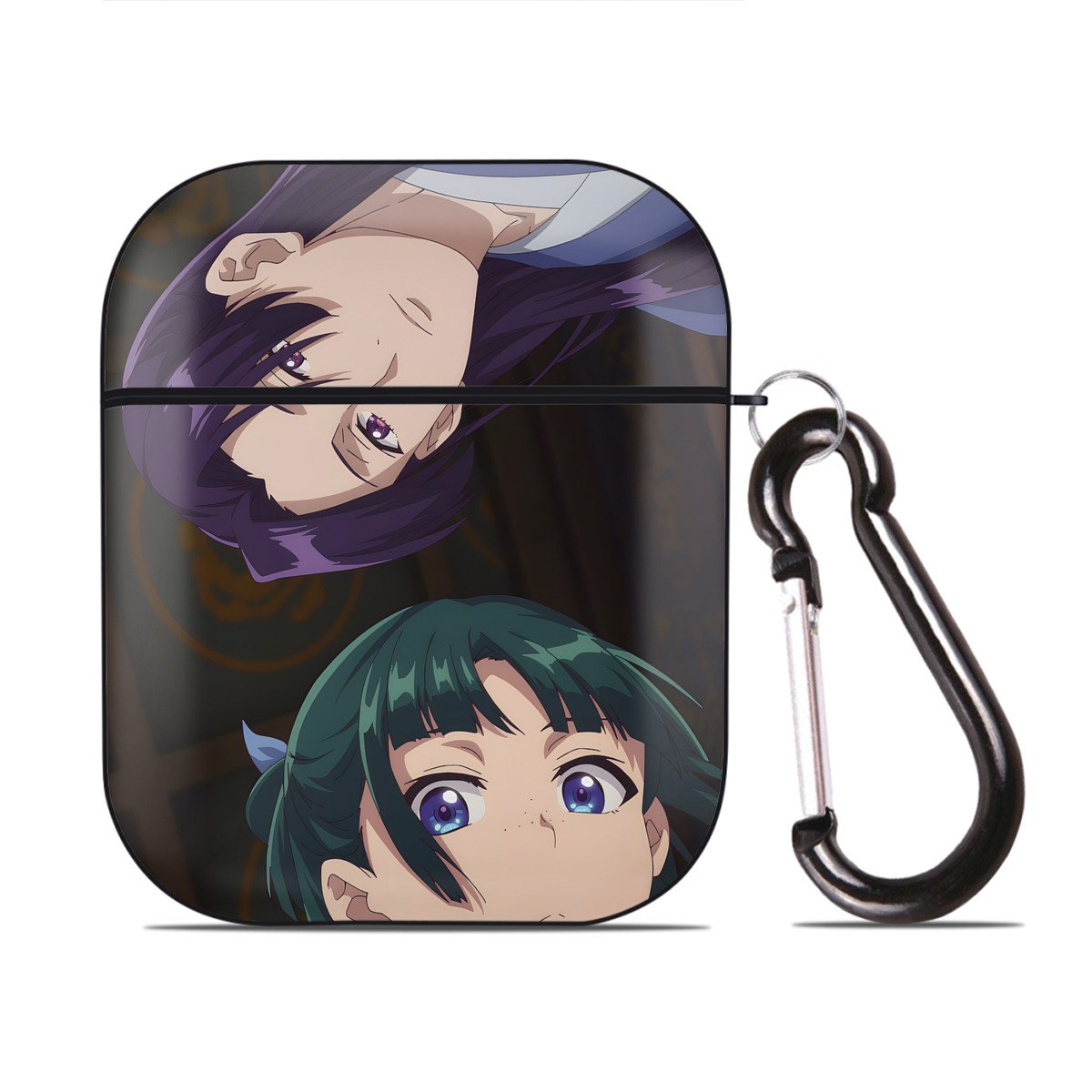 （画像用） 薬屋のひとりごと The Apothecary Diaries AirPods 第2世代保護ケース ハードシェル ブラック 耐衝撃・防指紋・カラビナ付き