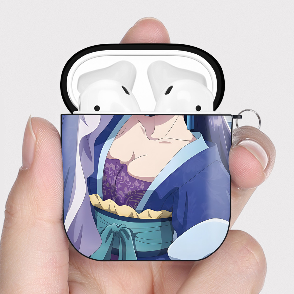 （画像用） 薬屋のひとりごと The Apothecary Diaries AirPods 第2世代保護ケース ハードシェル ブラック 耐衝撃・防指紋・カラビナ付き
