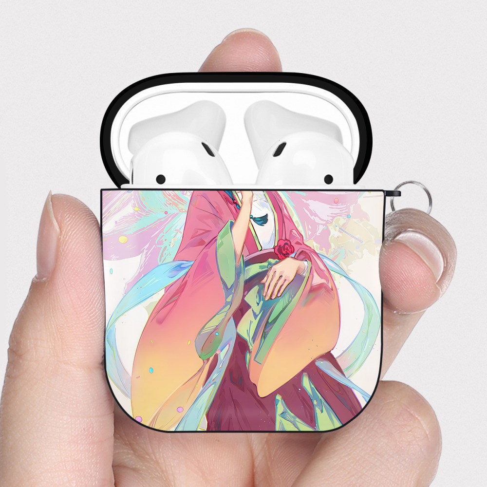 （画像用） 薬屋のひとりごと The Apothecary Diaries AirPods 第2世代保護ケース ハードシェル ブラック 耐衝撃・防指紋・カラビナ付き
