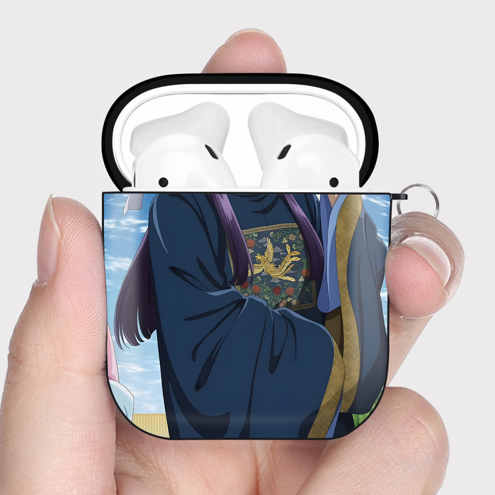 （画像用） 薬屋のひとりごと The Apothecary Diaries AirPods 第2世代保護ケース ハードシェル ブラック 耐衝撃・防指紋・カラビナ付き