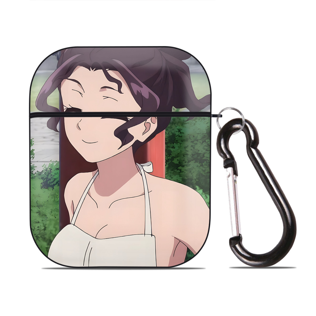 （画像用） 薬屋のひとりごと The Apothecary Diaries AirPods 第2世代保護ケース ハードシェル ブラック 耐衝撃・防指紋・カラビナ付き