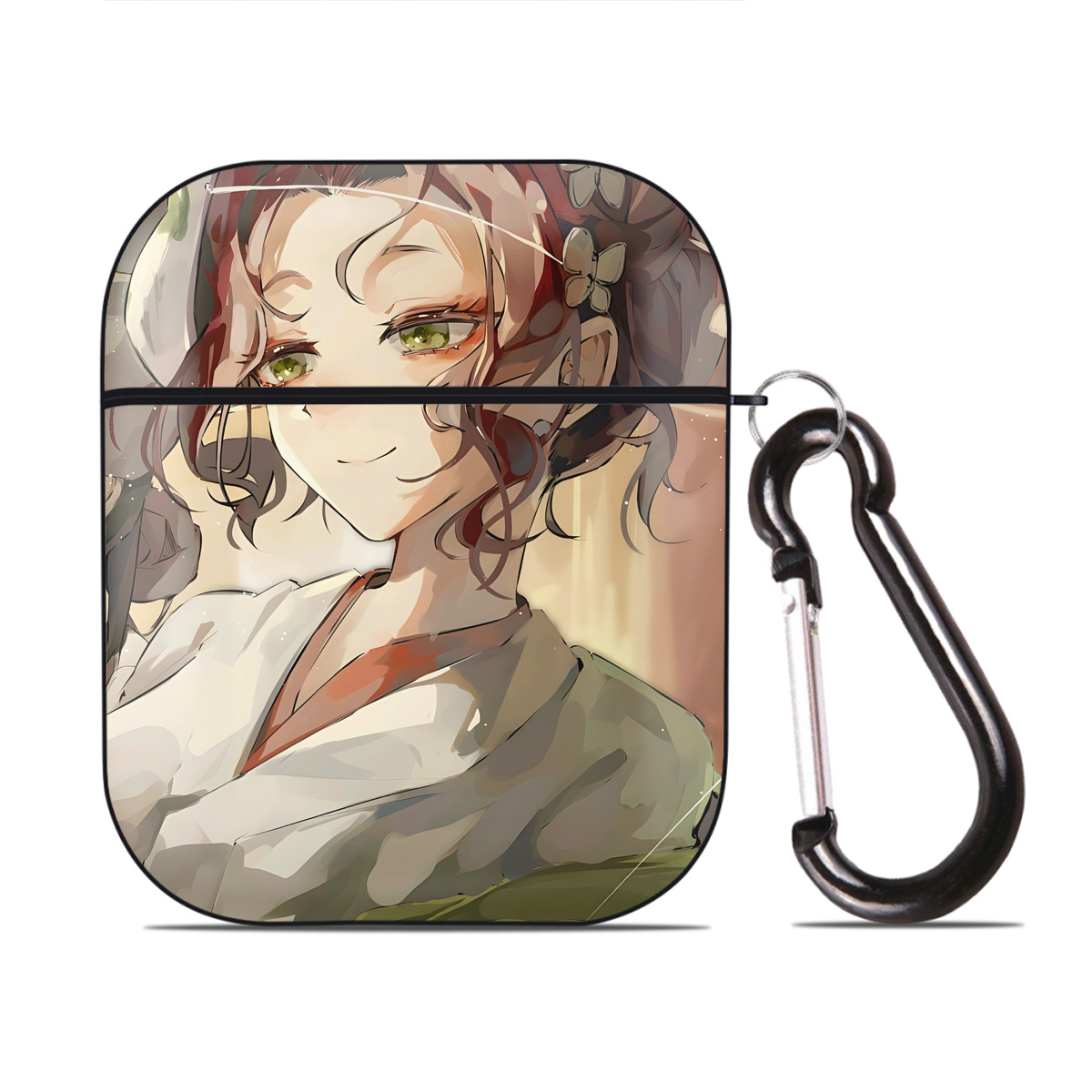 （画像用） 薬屋のひとりごと The Apothecary Diaries AirPods 第2世代保護ケース ハードシェル ブラック 耐衝撃・防指紋・カラビナ付き