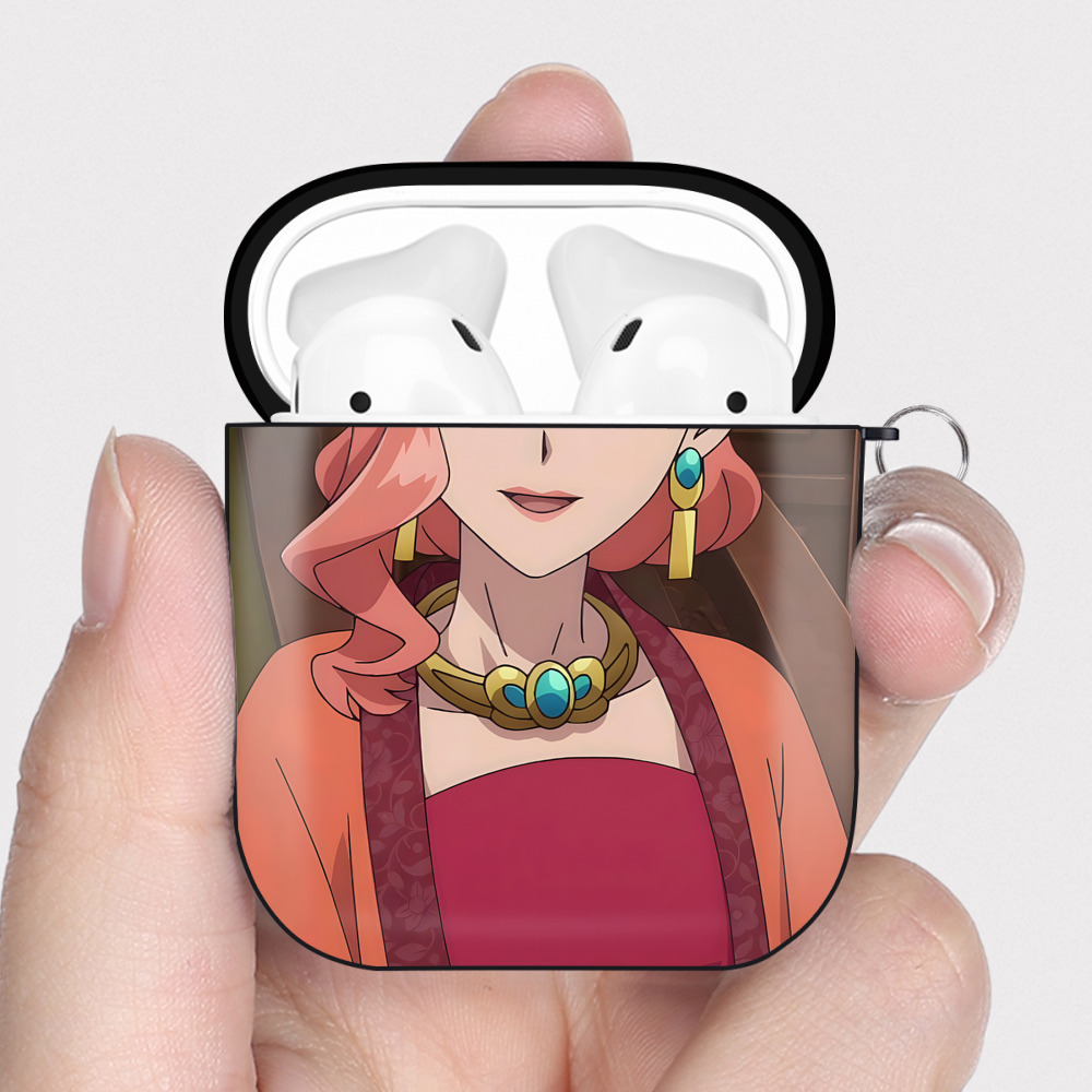 （画像用） 薬屋のひとりごと The Apothecary Diaries AirPods 第2世代保護ケース ハードシェル ブラック 耐衝撃・防指紋・カラビナ付き
