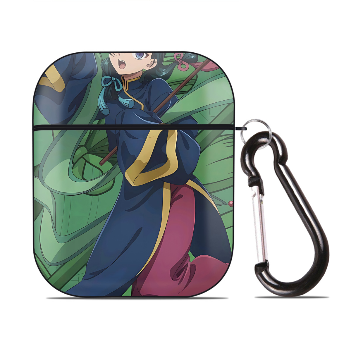 （画像用） 薬屋のひとりごと The Apothecary Diaries AirPods 第2世代保護ケース ハードシェル ブラック 耐衝撃・防指紋・カラビナ付き