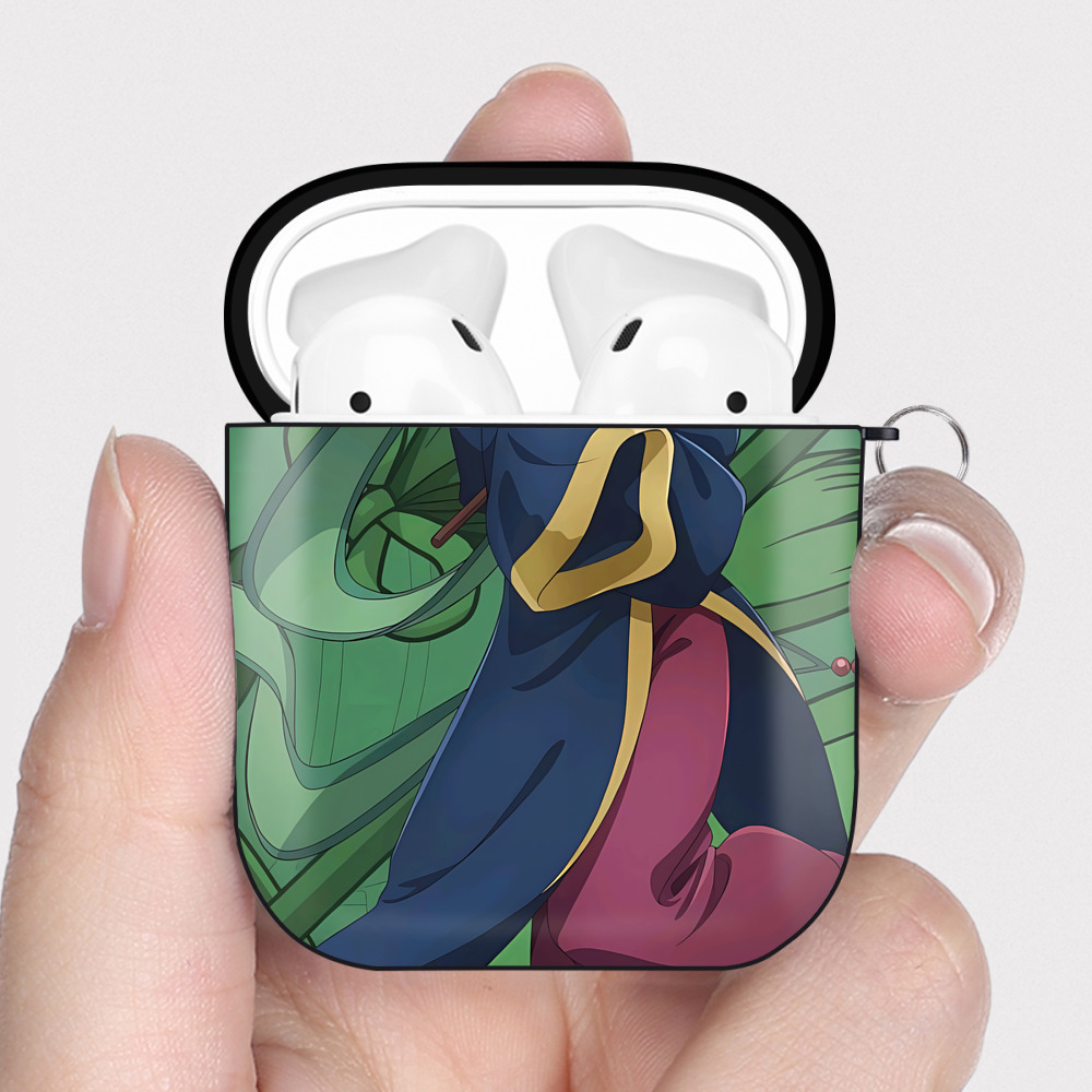（画像用） 薬屋のひとりごと The Apothecary Diaries AirPods 第2世代保護ケース ハードシェル ブラック 耐衝撃・防指紋・カラビナ付き