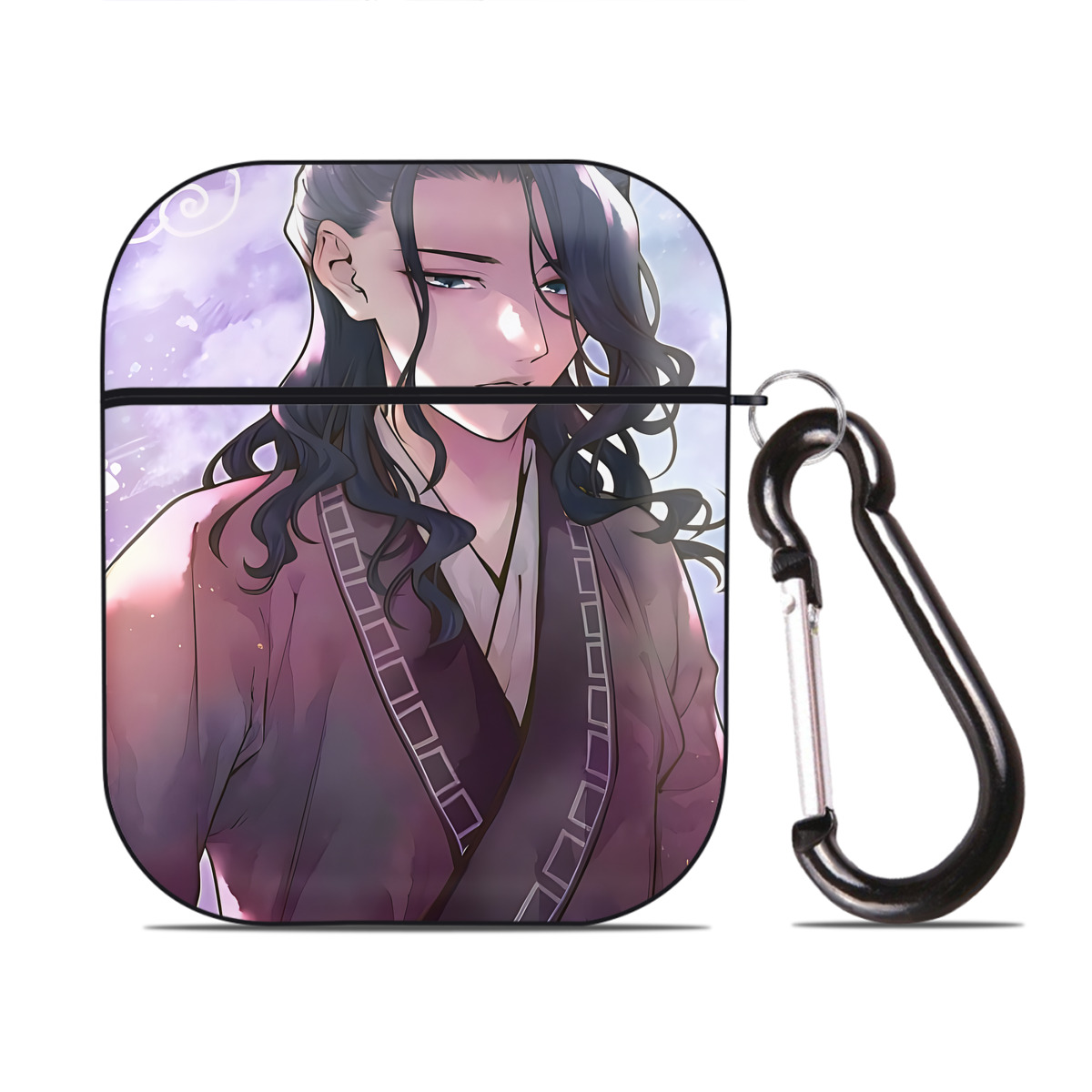 （画像用） 薬屋のひとりごと The Apothecary Diaries AirPods 第2世代保護ケース ハードシェル ブラック 耐衝撃・防指紋・カラビナ付き