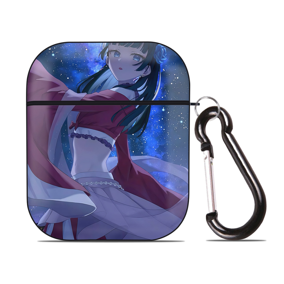 （画像用） 薬屋のひとりごと The Apothecary Diaries AirPods 第2世代保護ケース ハードシェル ブラック 耐衝撃・防指紋・カラビナ付き