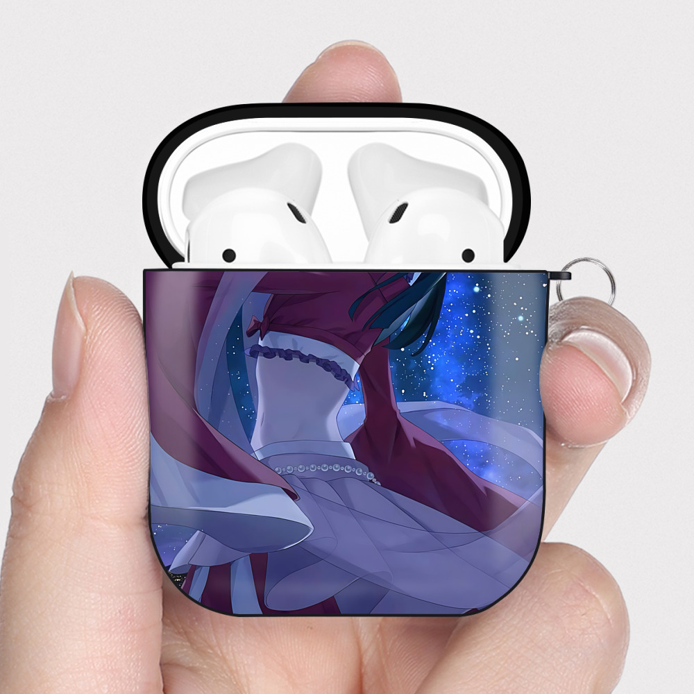 （画像用） 薬屋のひとりごと The Apothecary Diaries AirPods 第2世代保護ケース ハードシェル ブラック 耐衝撃・防指紋・カラビナ付き