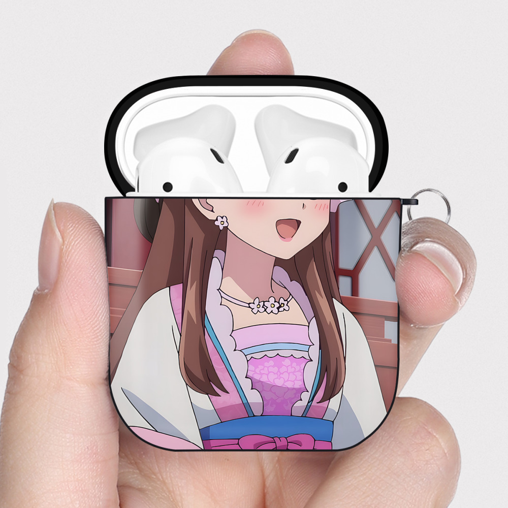 （画像用） 薬屋のひとりごと The Apothecary Diaries AirPods 第2世代保護ケース ハードシェル ブラック 耐衝撃・防指紋・カラビナ付き