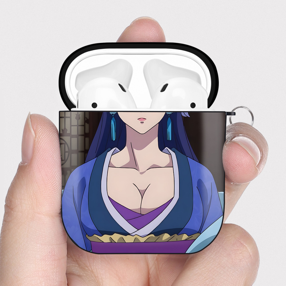 （画像用） 薬屋のひとりごと The Apothecary Diaries AirPods 第2世代保護ケース ハードシェル ブラック 耐衝撃・防指紋・カラビナ付き