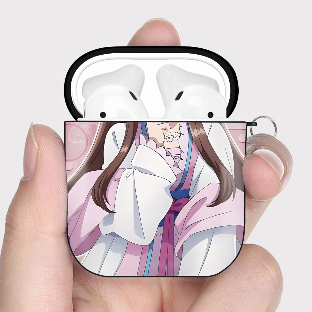 （画像用） 薬屋のひとりごと The Apothecary Diaries AirPods 第2世代保護ケース ハードシェル ブラック 耐衝撃・防指紋・カラビナ付き