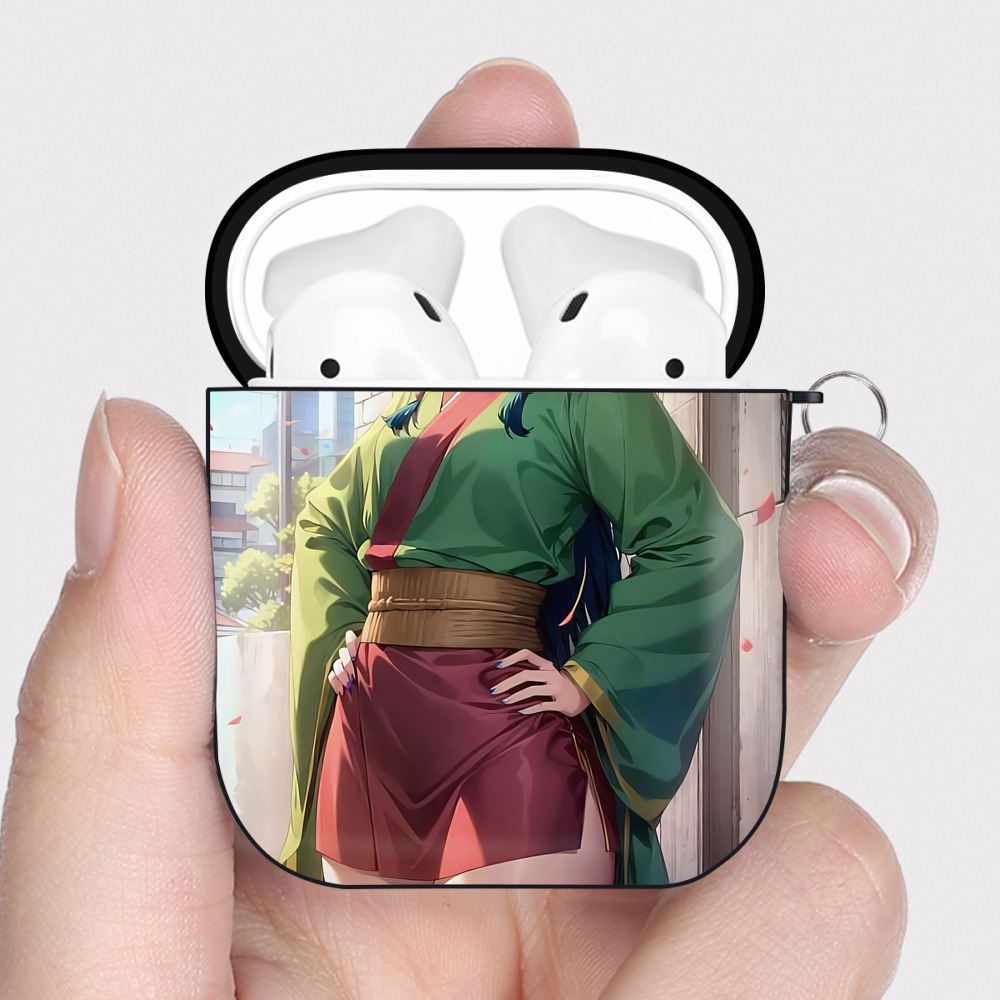 （画像用） 薬屋のひとりごと The Apothecary Diaries AirPods 第2世代保護ケース ハードシェル ブラック 耐衝撃・防指紋・カラビナ付き