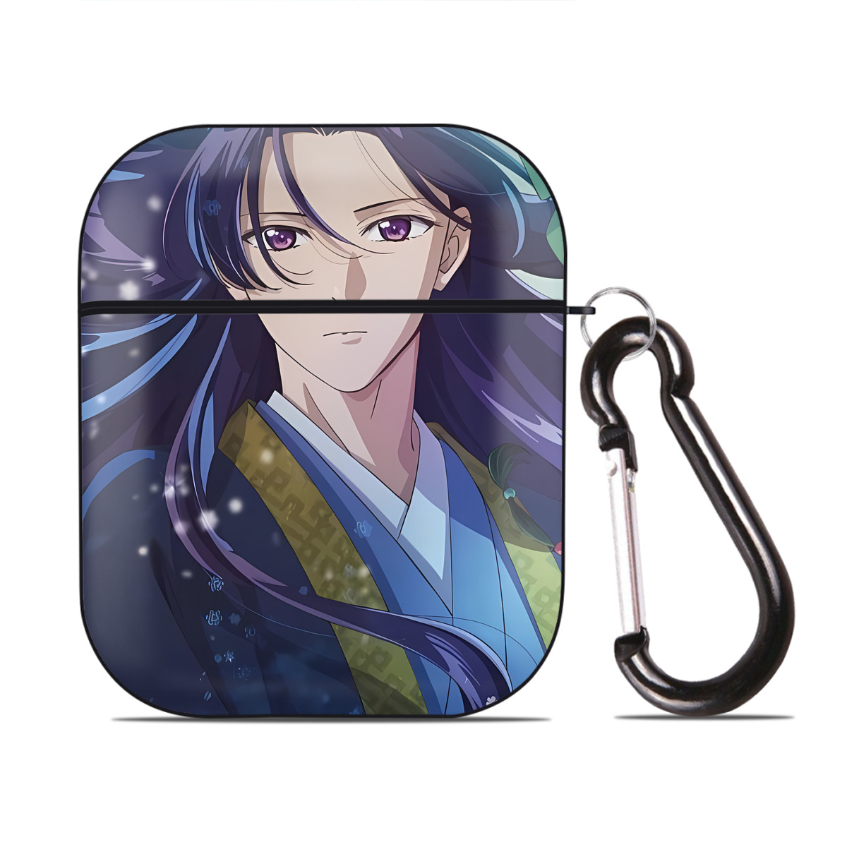 （画像用） 薬屋のひとりごと The Apothecary Diaries AirPods 第2世代保護ケース ハードシェル ブラック 耐衝撃・防指紋・カラビナ付き