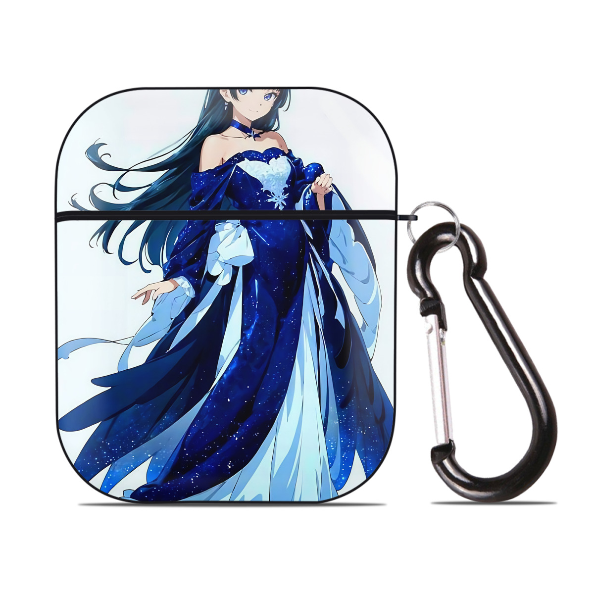 （画像用） 薬屋のひとりごと The Apothecary Diaries AirPods 第2世代保護ケース ハードシェル ブラック 耐衝撃・防指紋・カラビナ付き