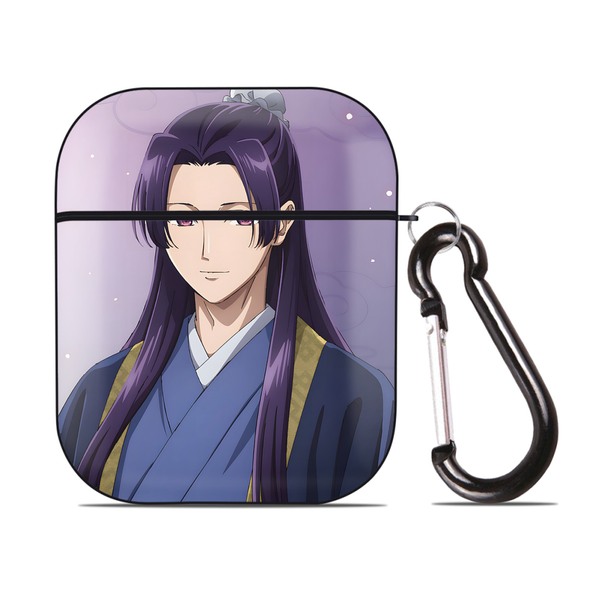 （画像用） 薬屋のひとりごと The Apothecary Diaries AirPods 第2世代保護ケース ハードシェル ブラック 耐衝撃・防指紋・カラビナ付き