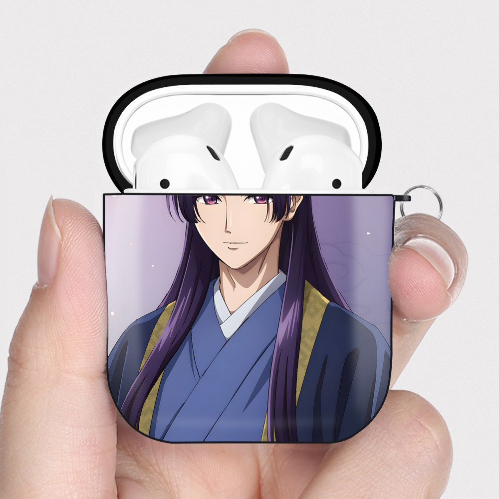 （画像用） 薬屋のひとりごと The Apothecary Diaries AirPods 第2世代保護ケース ハードシェル ブラック 耐衝撃・防指紋・カラビナ付き