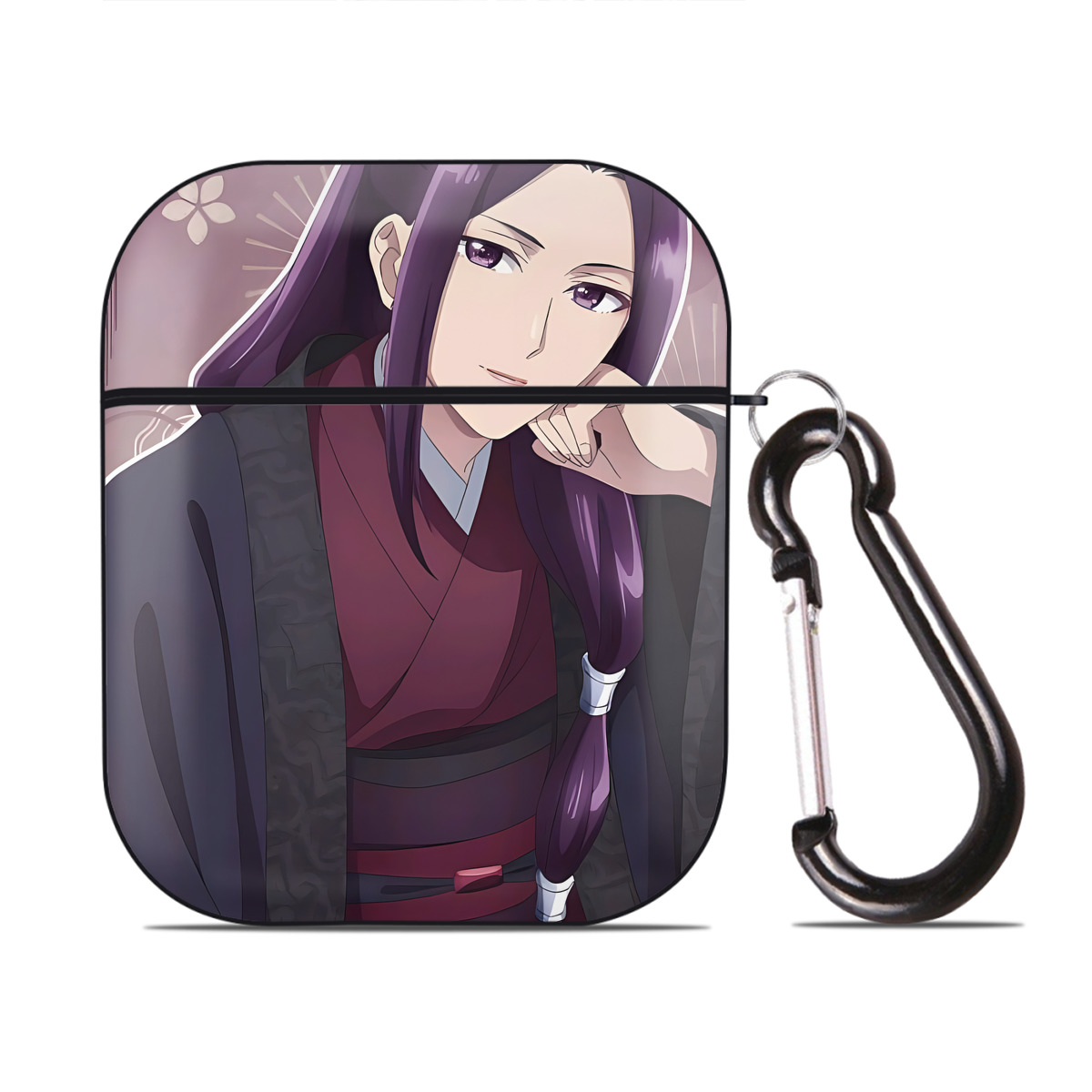 （画像用） 薬屋のひとりごと The Apothecary Diaries AirPods 第2世代保護ケース ハードシェル ブラック 耐衝撃・防指紋・カラビナ付き