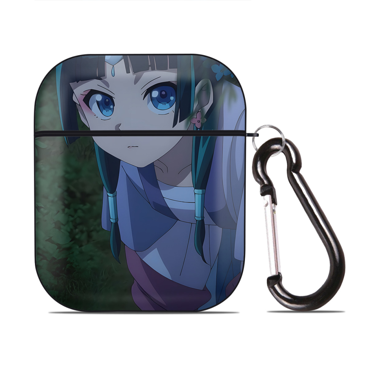 （画像用） 薬屋のひとりごと The Apothecary Diaries AirPods 第2世代保護ケース ハードシェル ブラック 耐衝撃・防指紋・カラビナ付き