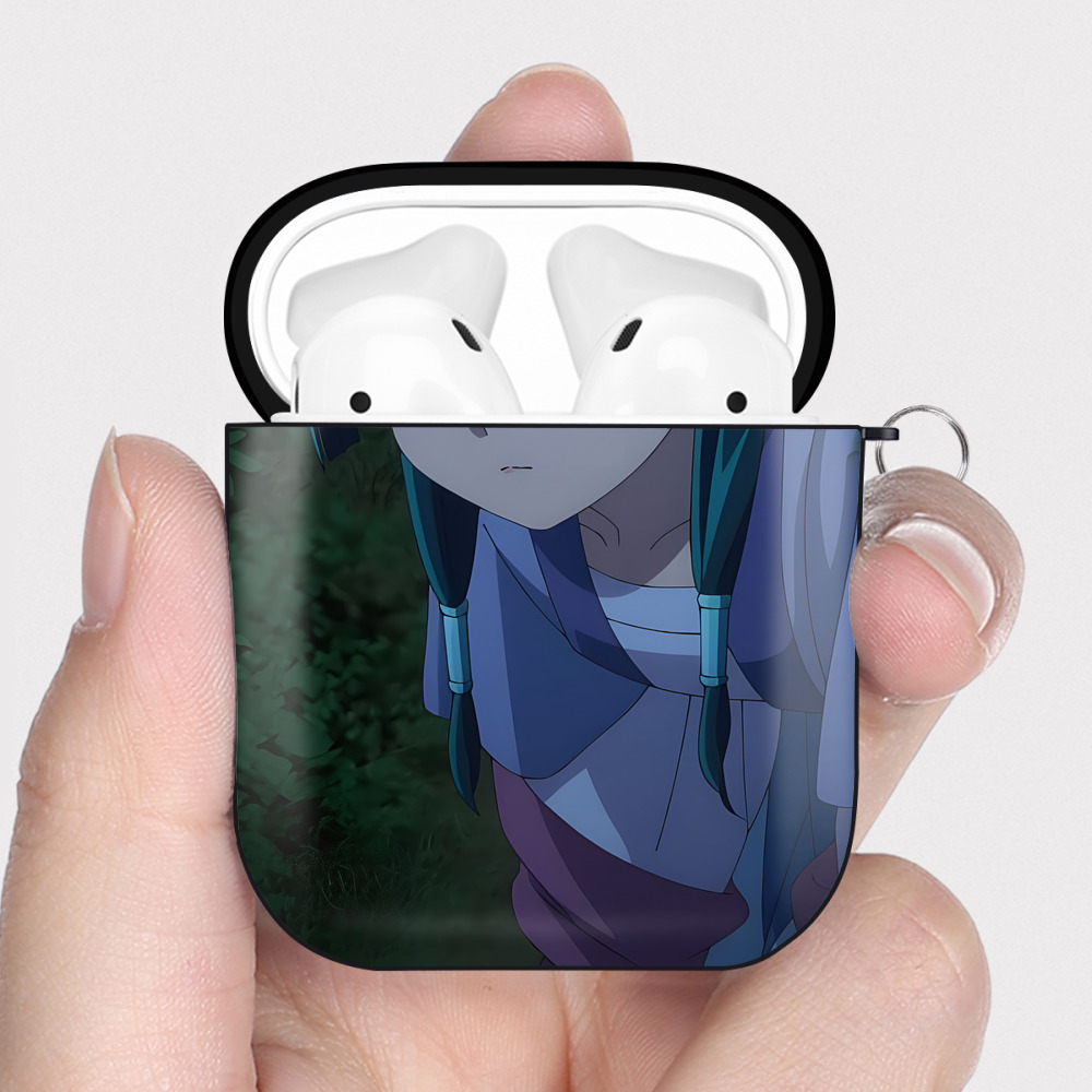 （画像用） 薬屋のひとりごと The Apothecary Diaries AirPods 第2世代保護ケース ハードシェル ブラック 耐衝撃・防指紋・カラビナ付き