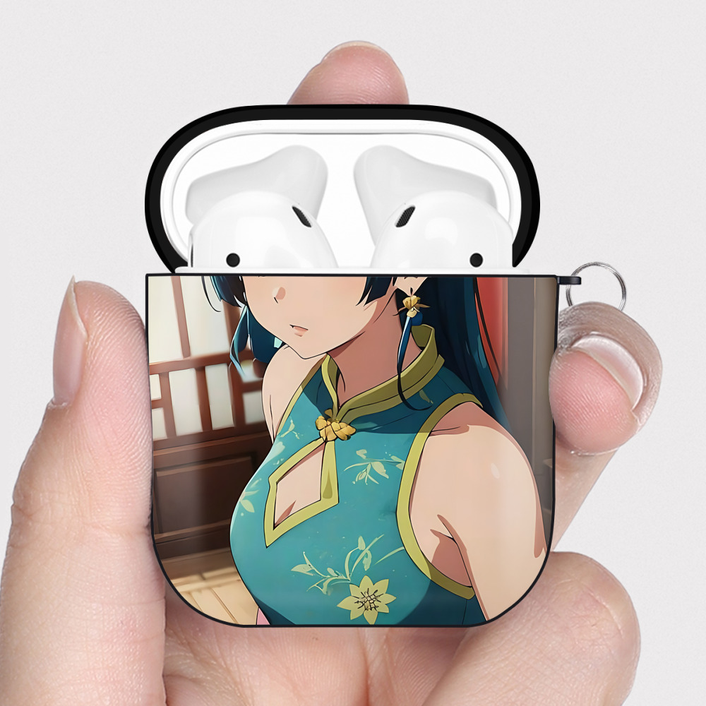 （画像用） 薬屋のひとりごと The Apothecary Diaries AirPods 第2世代保護ケース ハードシェル ブラック 耐衝撃・防指紋・カラビナ付き