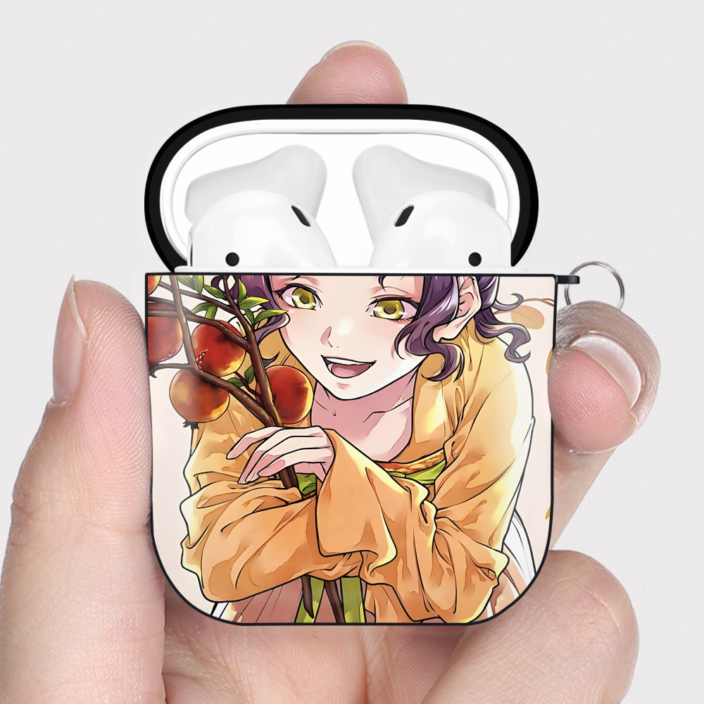 （画像用） 薬屋のひとりごと The Apothecary Diaries AirPods 第2世代保護ケース ハードシェル ブラック 耐衝撃・防指紋・カラビナ付き