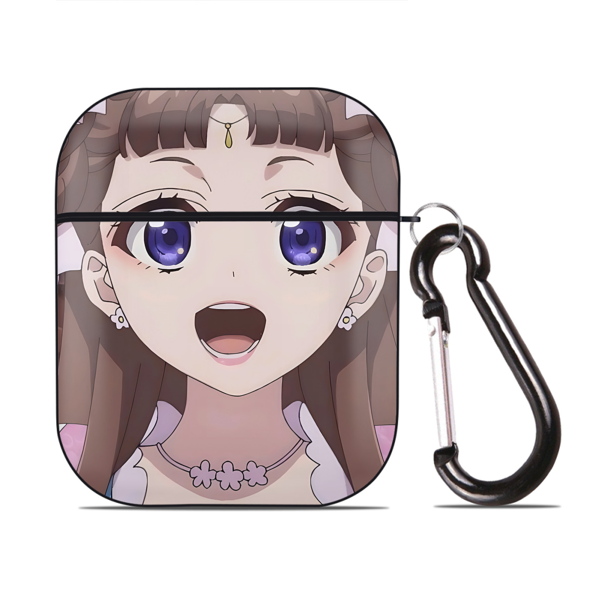 （画像用） 薬屋のひとりごと The Apothecary Diaries AirPods 第2世代保護ケース ハードシェル ブラック 耐衝撃・防指紋・カラビナ付き