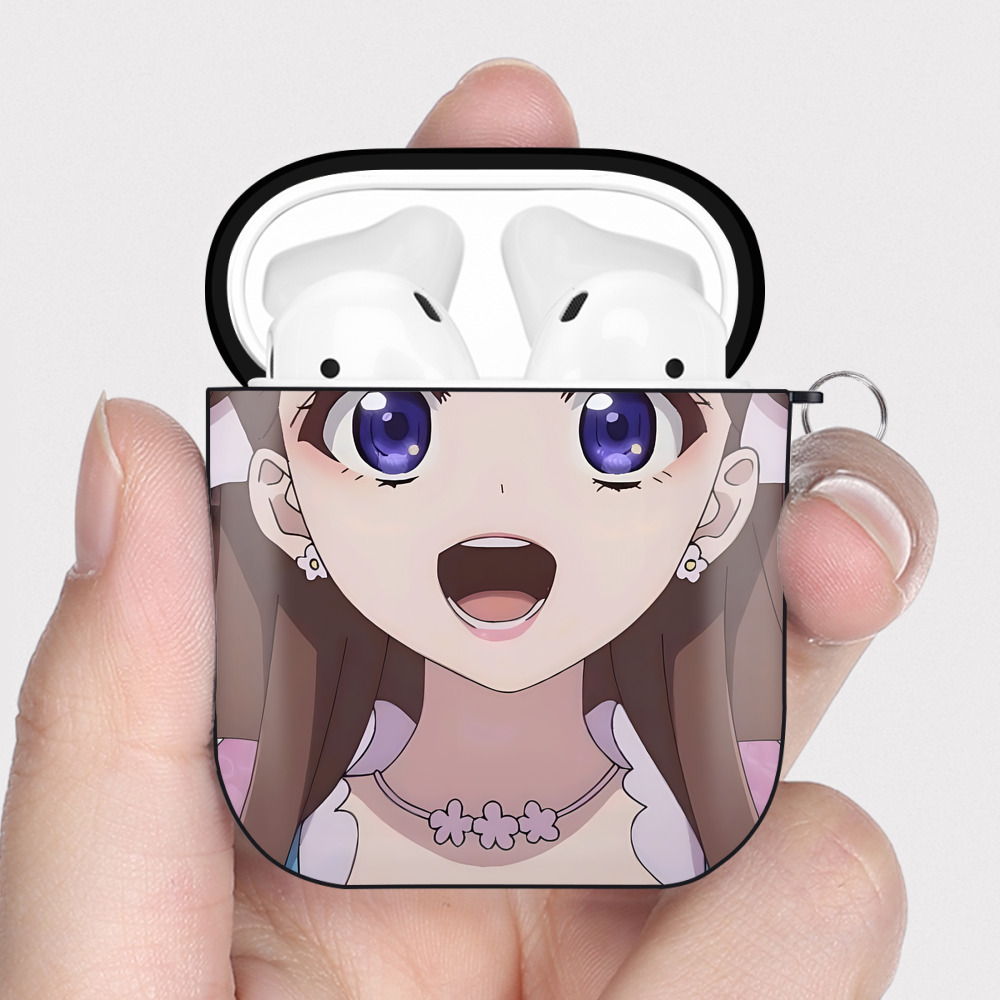 （画像用） 薬屋のひとりごと The Apothecary Diaries AirPods 第2世代保護ケース ハードシェル ブラック 耐衝撃・防指紋・カラビナ付き