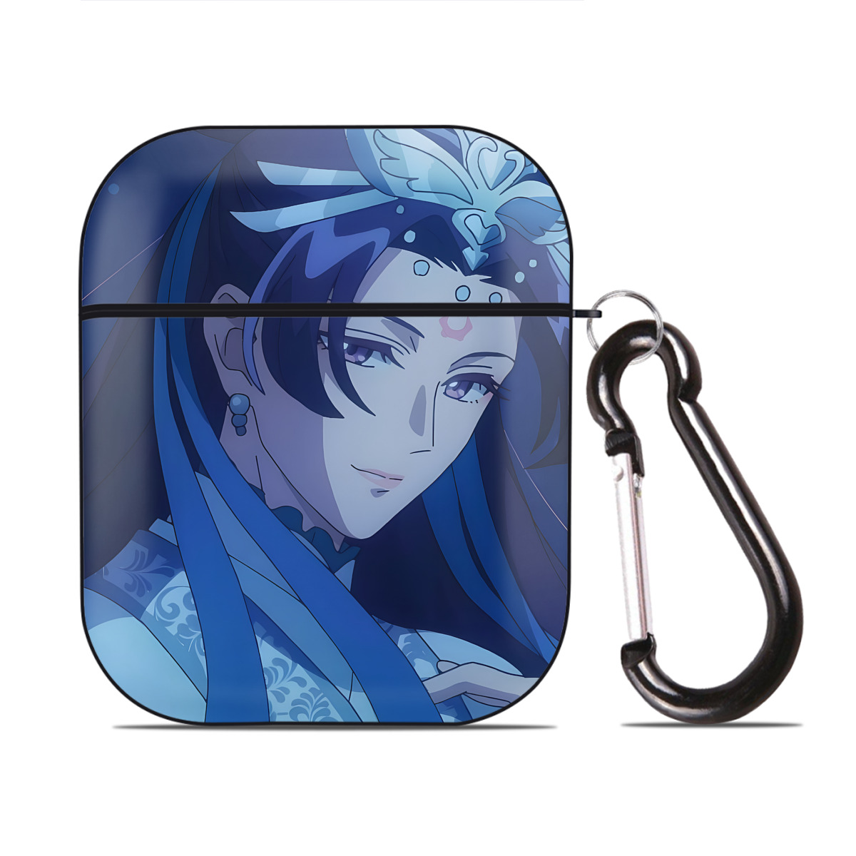 （画像用） 薬屋のひとりごと The Apothecary Diaries AirPods 第2世代保護ケース ハードシェル ブラック 耐衝撃・防指紋・カラビナ付き