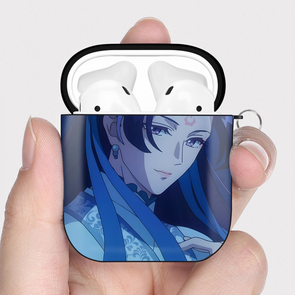 （画像用） 薬屋のひとりごと The Apothecary Diaries AirPods 第2世代保護ケース ハードシェル ブラック 耐衝撃・防指紋・カラビナ付き
