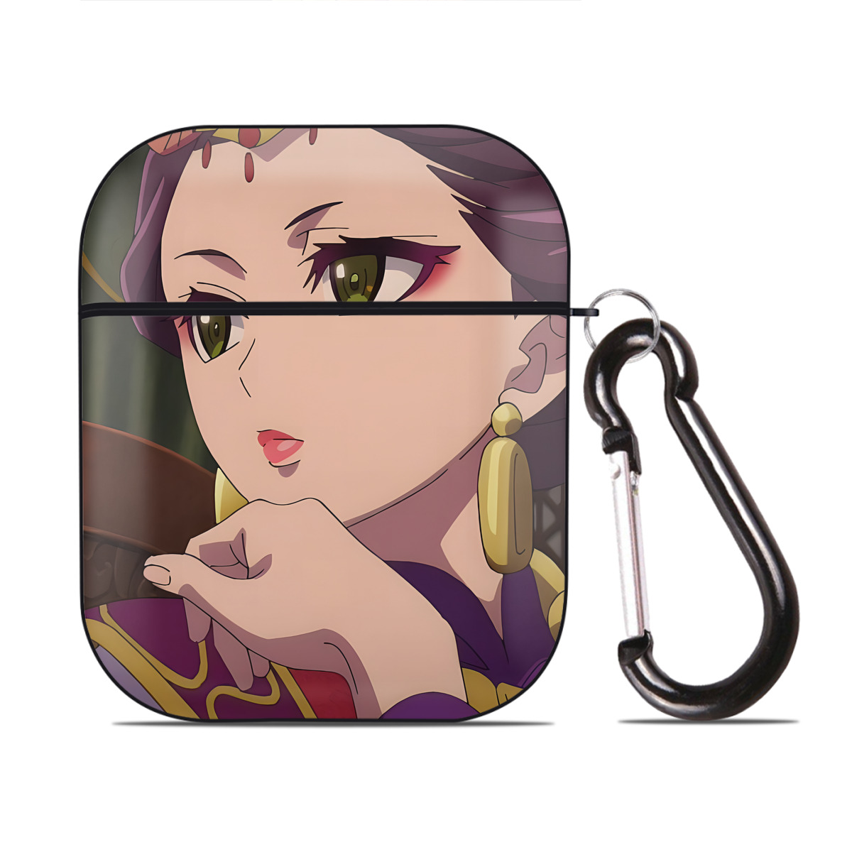 （画像用） 薬屋のひとりごと The Apothecary Diaries AirPods 第2世代保護ケース ハードシェル ブラック 耐衝撃・防指紋・カラビナ付き