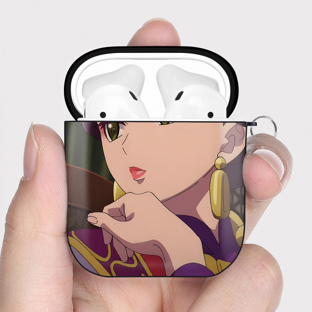 （画像用） 薬屋のひとりごと The Apothecary Diaries AirPods 第2世代保護ケース ハードシェル ブラック 耐衝撃・防指紋・カラビナ付き