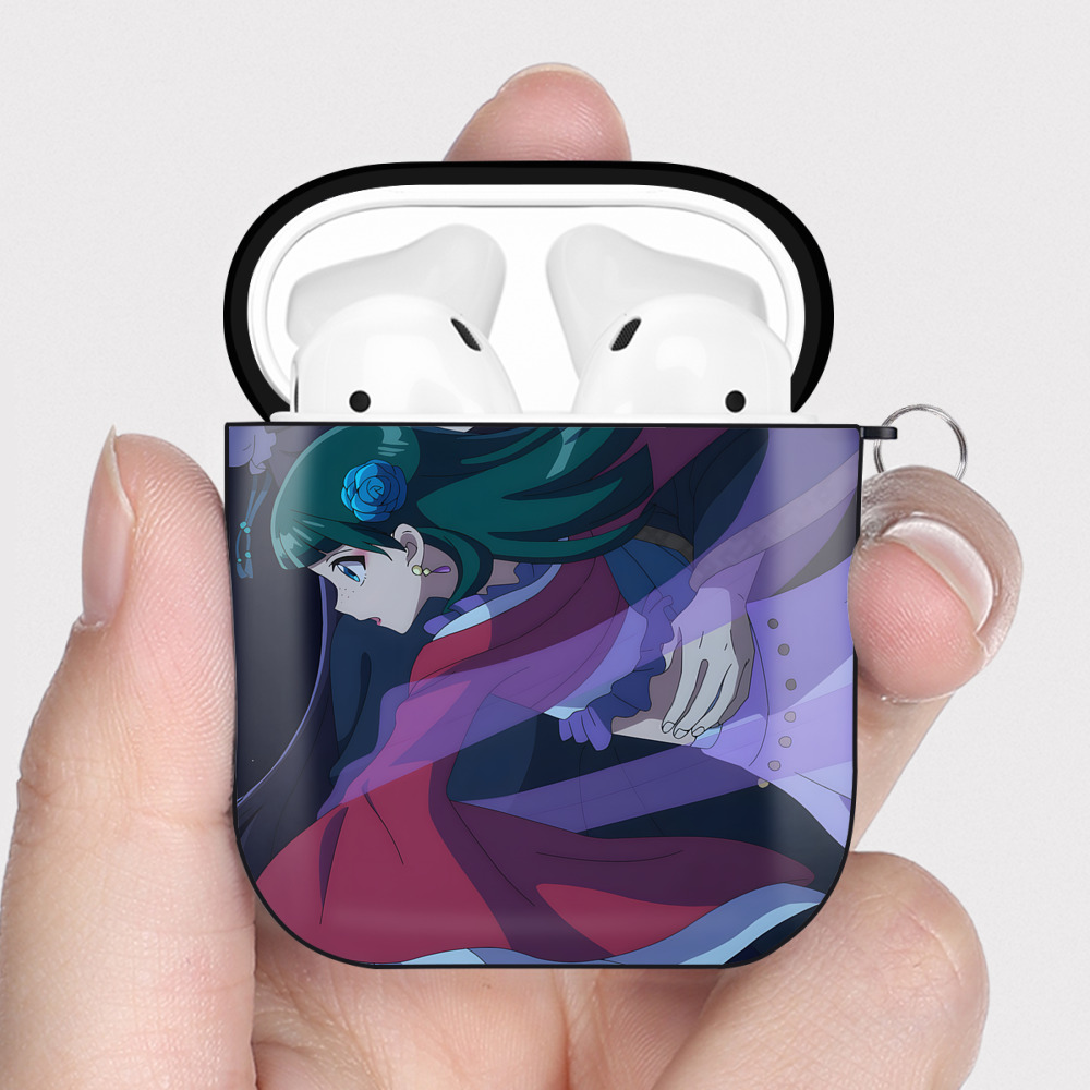（画像用） 薬屋のひとりごと The Apothecary Diaries AirPods 第2世代保護ケース ハードシェル ブラック 耐衝撃・防指紋・カラビナ付き