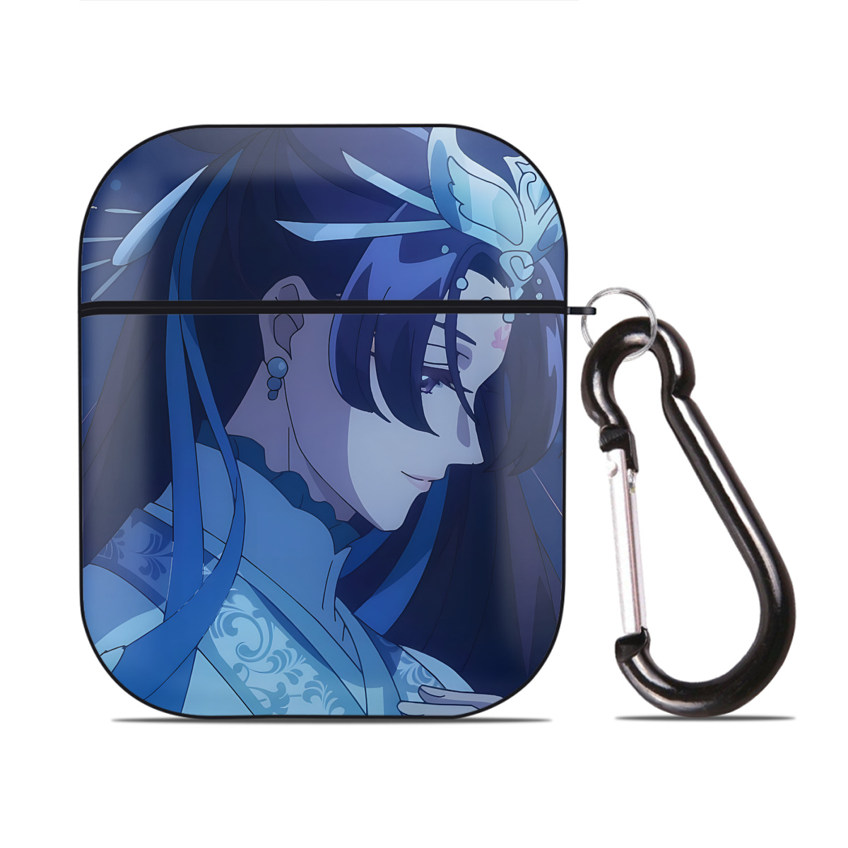 （画像用） 薬屋のひとりごと The Apothecary Diaries AirPods 第2世代保護ケース ハードシェル ブラック 耐衝撃・防指紋・カラビナ付き