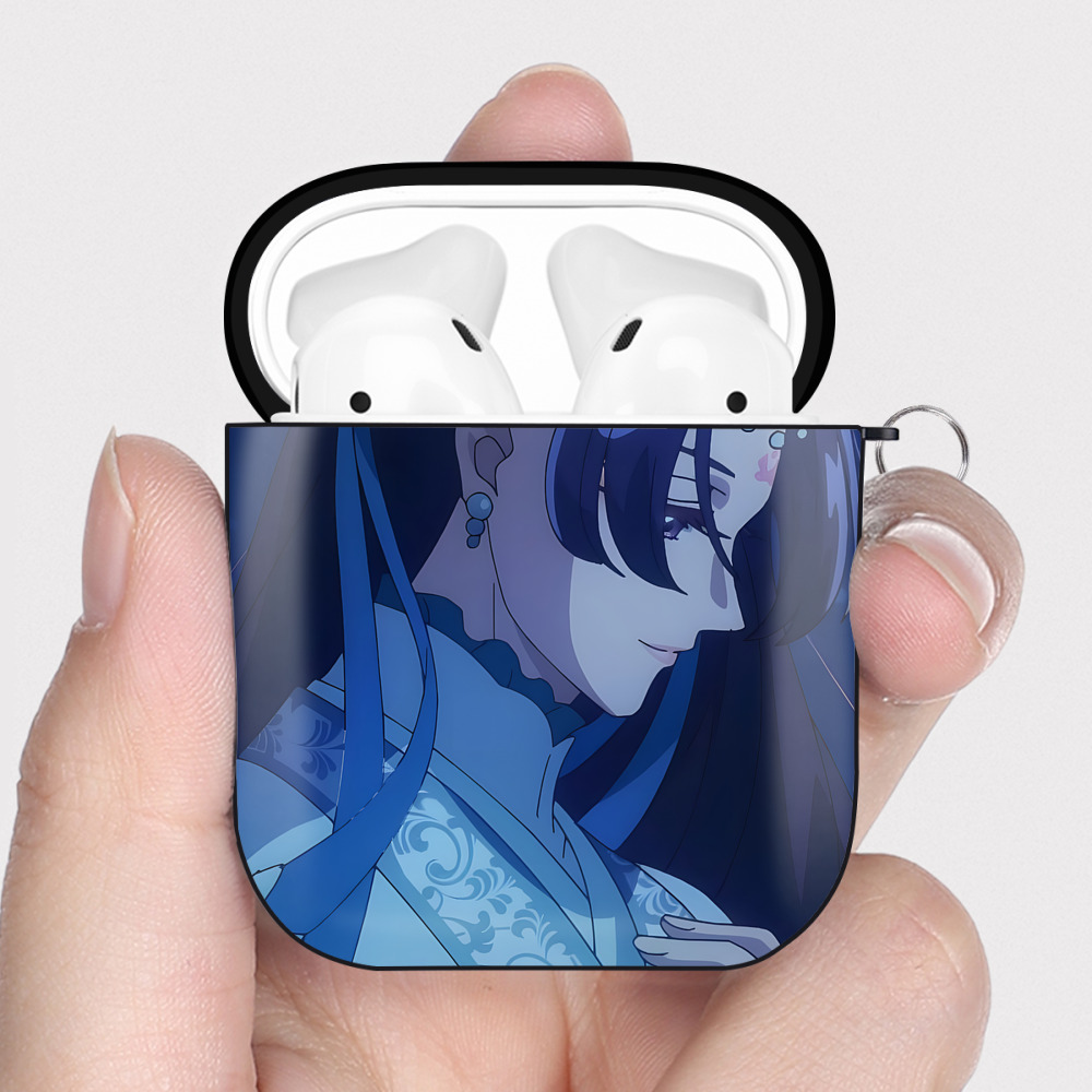 （画像用） 薬屋のひとりごと The Apothecary Diaries AirPods 第2世代保護ケース ハードシェル ブラック 耐衝撃・防指紋・カラビナ付き