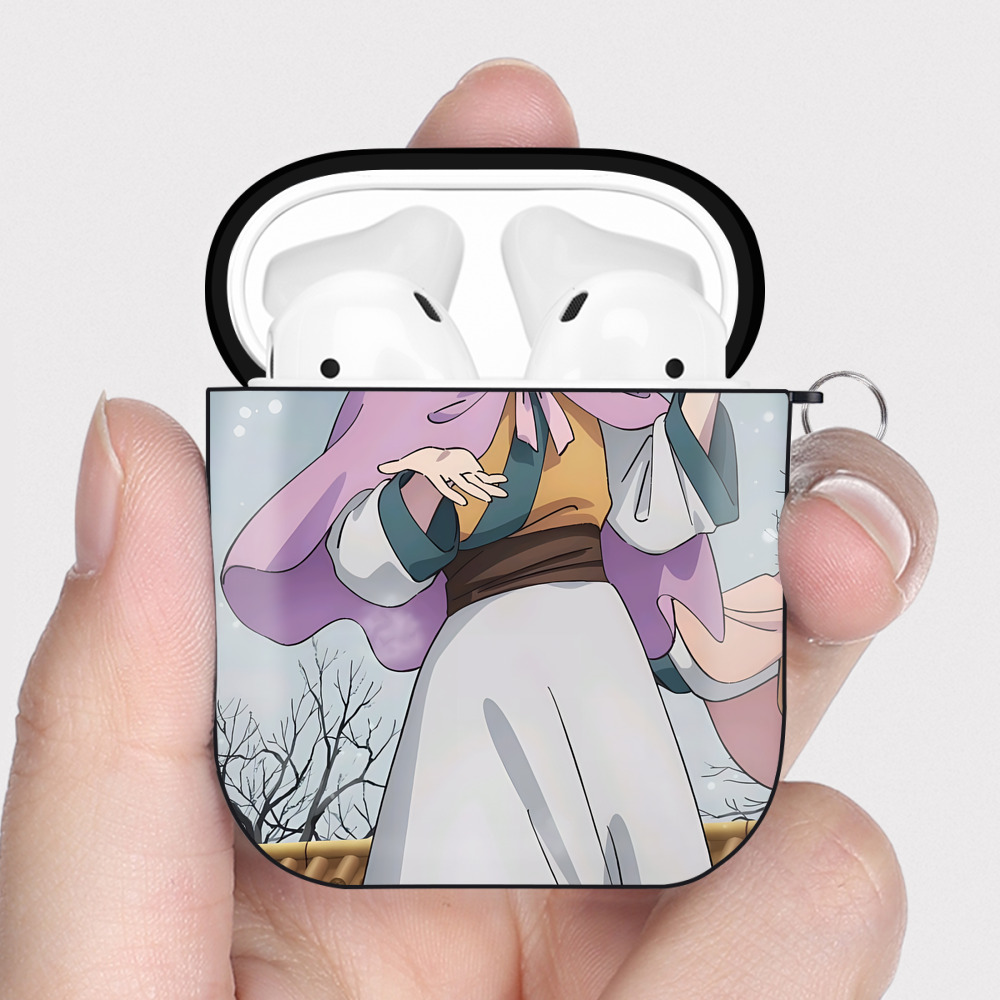 （画像用） 薬屋のひとりごと The Apothecary Diaries AirPods 第2世代保護ケース ハードシェル ブラック 耐衝撃・防指紋・カラビナ付き