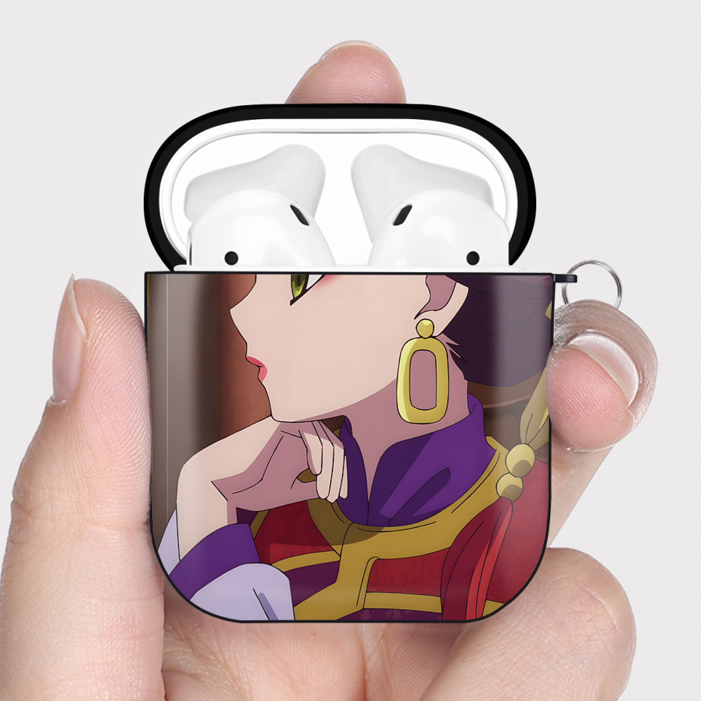 （画像用） 薬屋のひとりごと The Apothecary Diaries AirPods 第2世代保護ケース ハードシェル ブラック 耐衝撃・防指紋・カラビナ付き