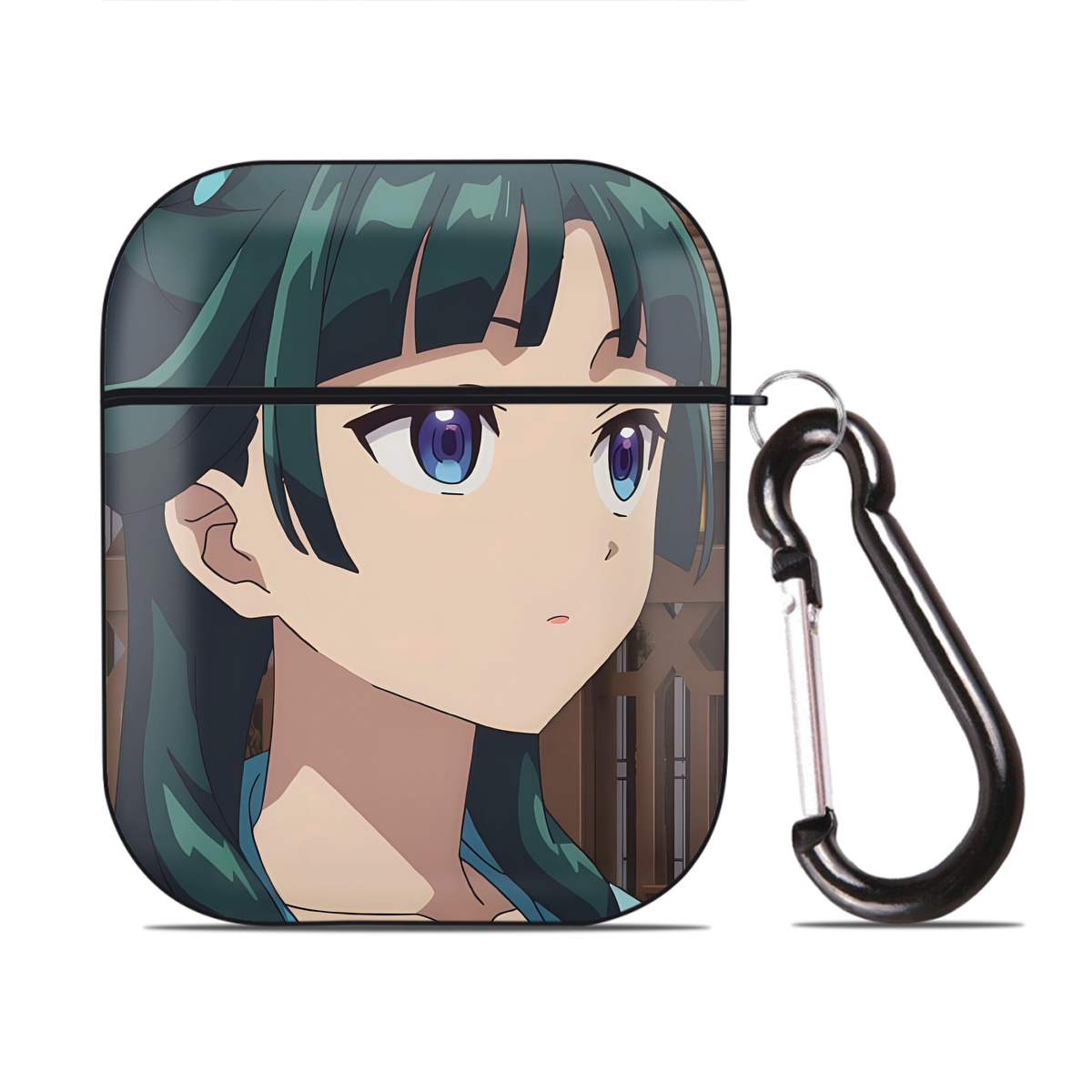 （画像用） 薬屋のひとりごと The Apothecary Diaries AirPods 第2世代保護ケース ハードシェル ブラック 耐衝撃・防指紋・カラビナ付き
