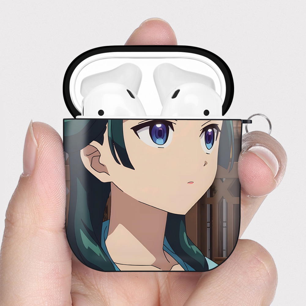 （画像用） 薬屋のひとりごと The Apothecary Diaries AirPods 第2世代保護ケース ハードシェル ブラック 耐衝撃・防指紋・カラビナ付き