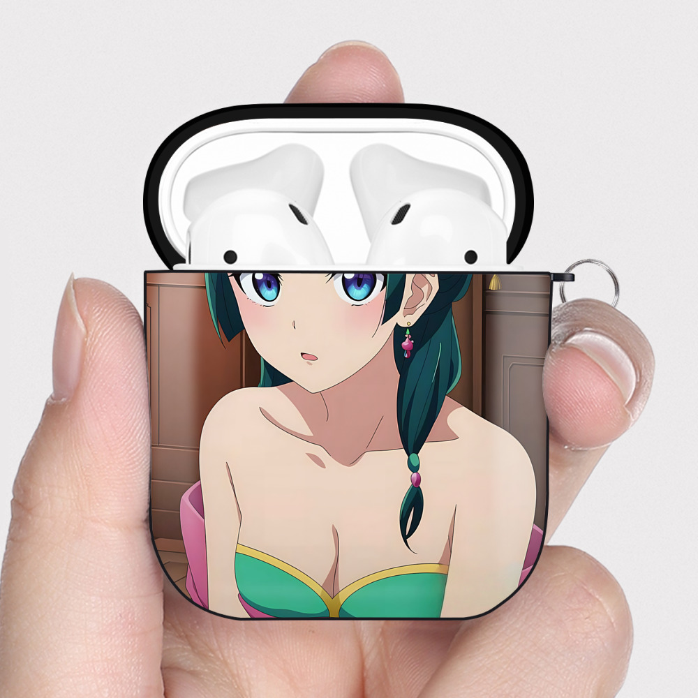（画像用） 薬屋のひとりごと The Apothecary Diaries AirPods 第2世代保護ケース ハードシェル ブラック 耐衝撃・防指紋・カラビナ付き