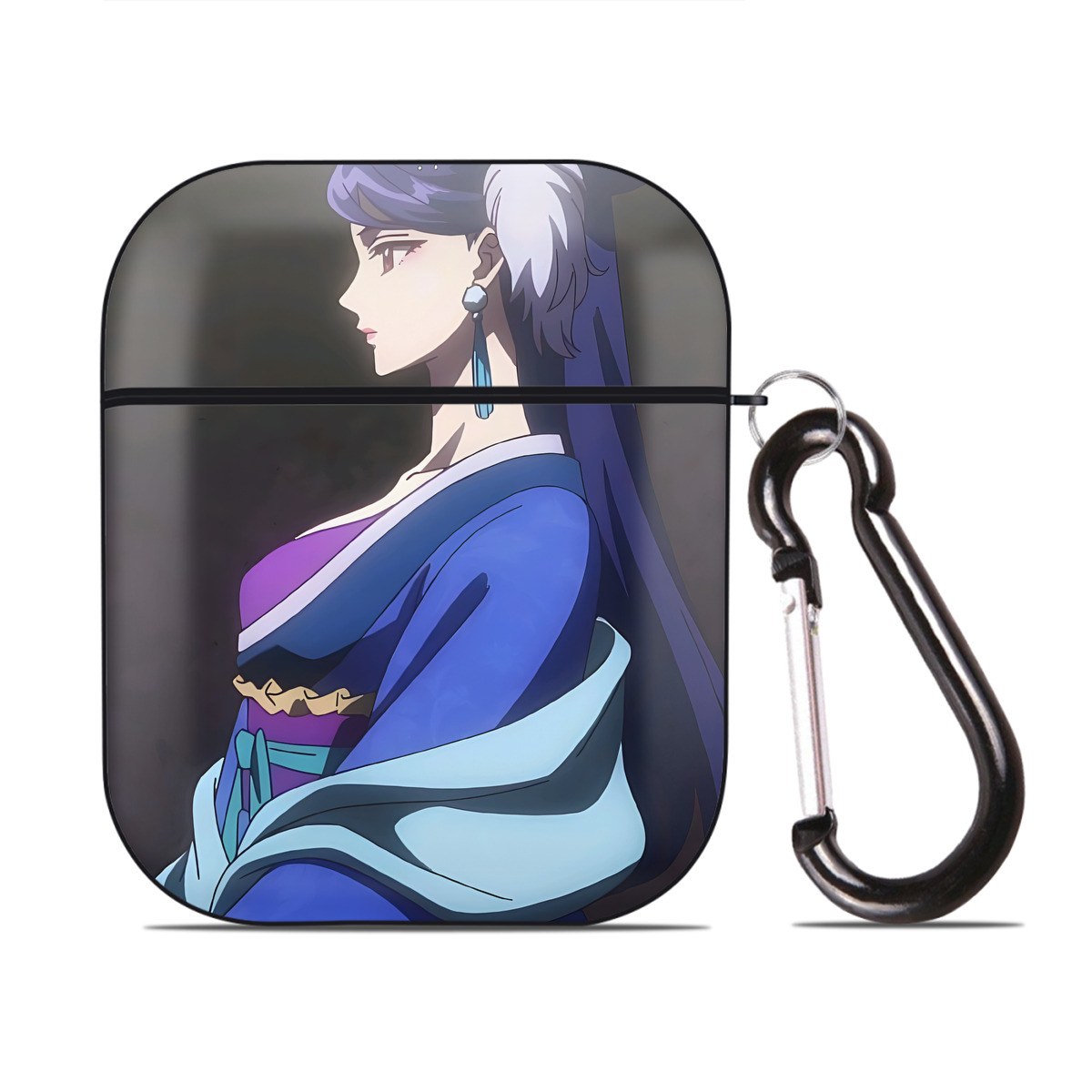 （画像用） 薬屋のひとりごと The Apothecary Diaries AirPods 第2世代保護ケース ハードシェル ブラック 耐衝撃・防指紋・カラビナ付き